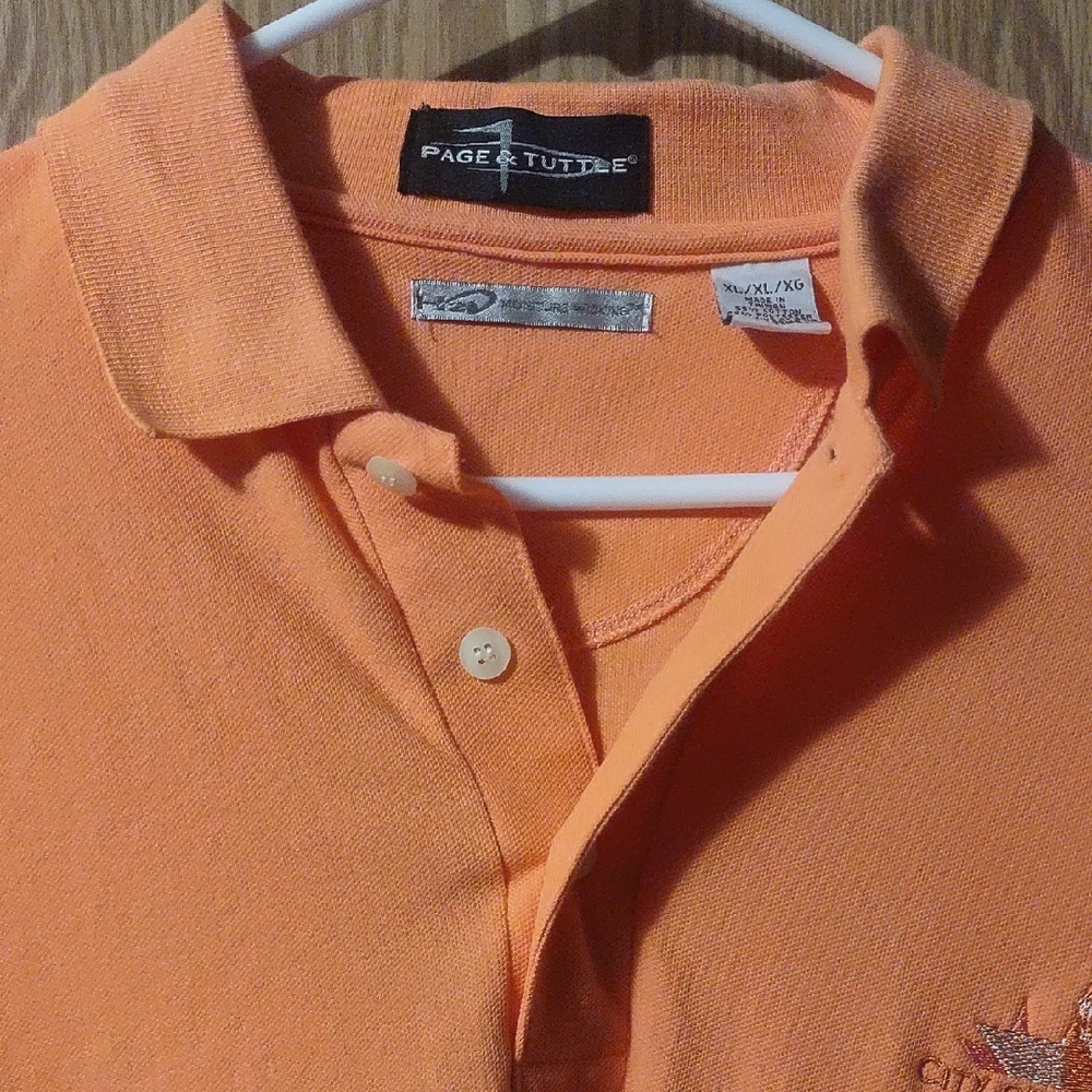 Page & Tuttle Men's Classic Orange Polo Shirt